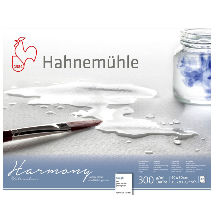 Aquarellpapier Harmony Rough 300g 40x50cm in der Gruppe Papier & Blöcke / Künstlerblöcke / Aquarellpapier bei Pen Store (108755)