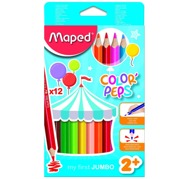 Color'Peps Buntstifte Jumbo 12er-Set (ab 2 Jahren) in der Gruppe Kids / Stifte für Kinder / Buntstifte für Kinder bei Pen Store (108767)
