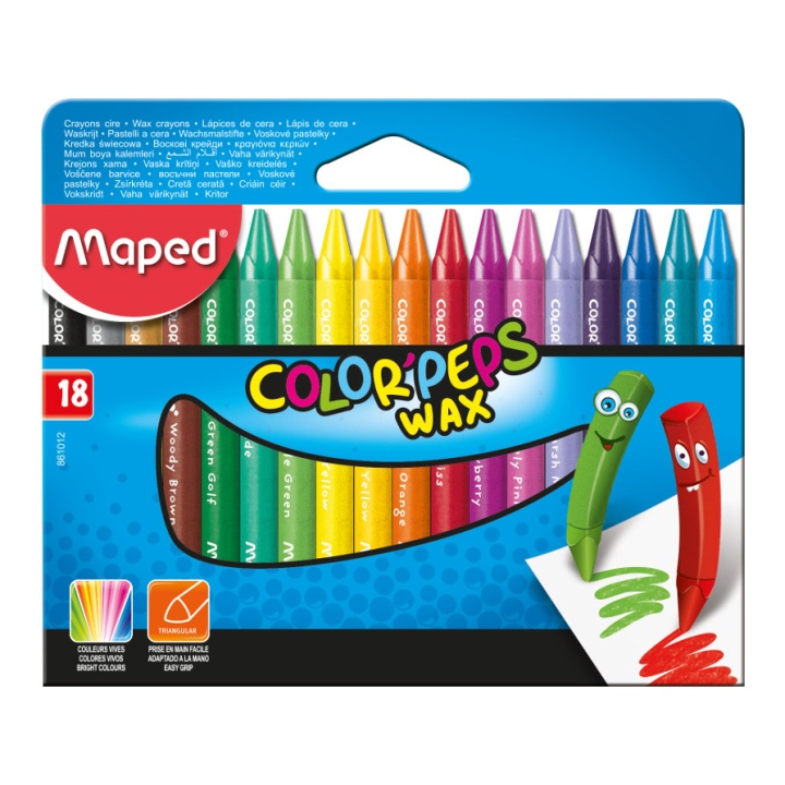 Color'Peps Wachsmalstifte 18er-Set (ab 3 Jahren) in der Gruppe Kids / Stifte für Kinder / Kreidestiften für Kinder bei Pen Store (108774)