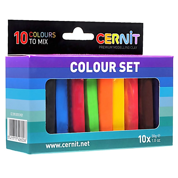 Color Set 10er-Pack Cernit-Modelliermasse in der Gruppe Basteln & Hobby / Basteln / Modellieren bei Pen Store (108888)