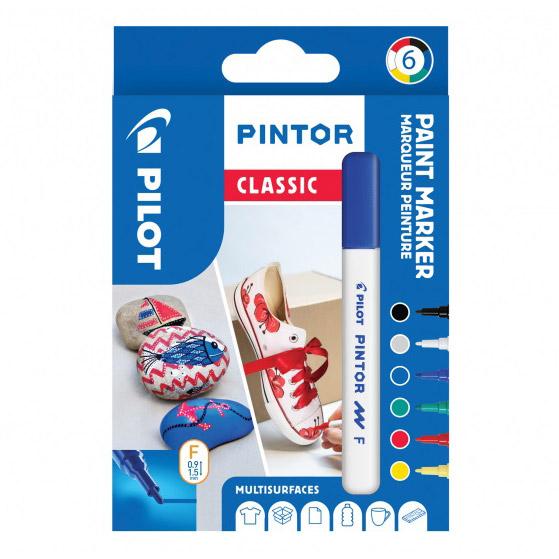 Pintor Fine 6er-Etui Classic in der Gruppe Stifte / Künstlerstifte / Marker bei Pen Store (109497)