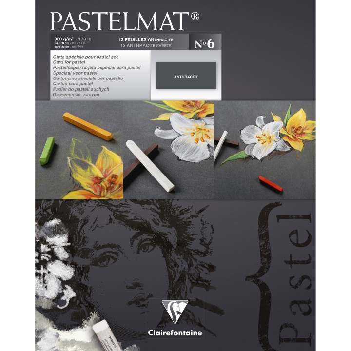 Pastelmat Künstlerblock Anthracite 24 × 30 cm in der Gruppe Papier & Blöcke / Künstlerblöcke / Pastellzeichenblöcke bei Pen Store (110409)
