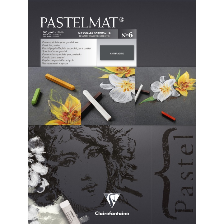 Pastelmat Künstlerblock Anthracite 30×40 cm in der Gruppe Papier & Blöcke / Künstlerblöcke / Pastellzeichenblöcke bei Pen Store (110410)