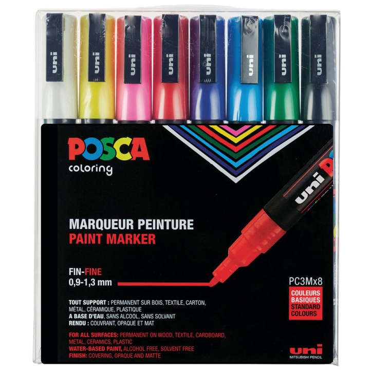 Posca PC-3M 8er-Set in der Gruppe Stifte / Künstlerstifte / Marker bei Pen Store (110430)
