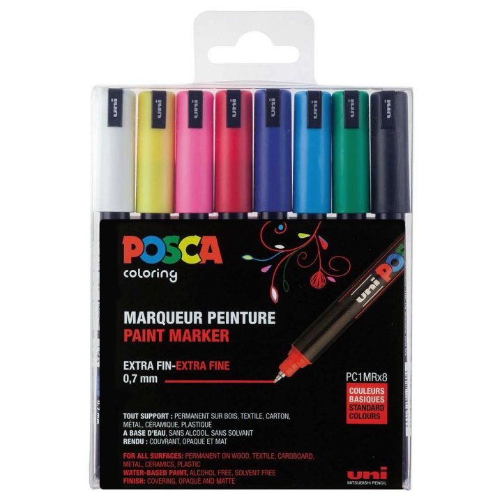 Posca PC-1MR 8er-Set in der Gruppe Stifte / Künstlerstifte / Marker bei Pen Store (110433)