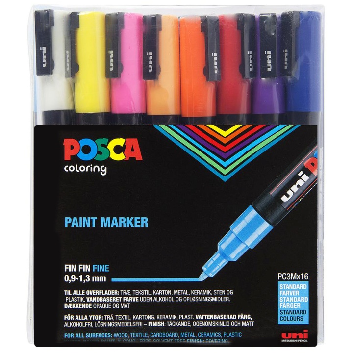 Posca PC-3M 16er-Set in der Gruppe Stifte / Künstlerstifte / Marker bei Pen Store (110435)