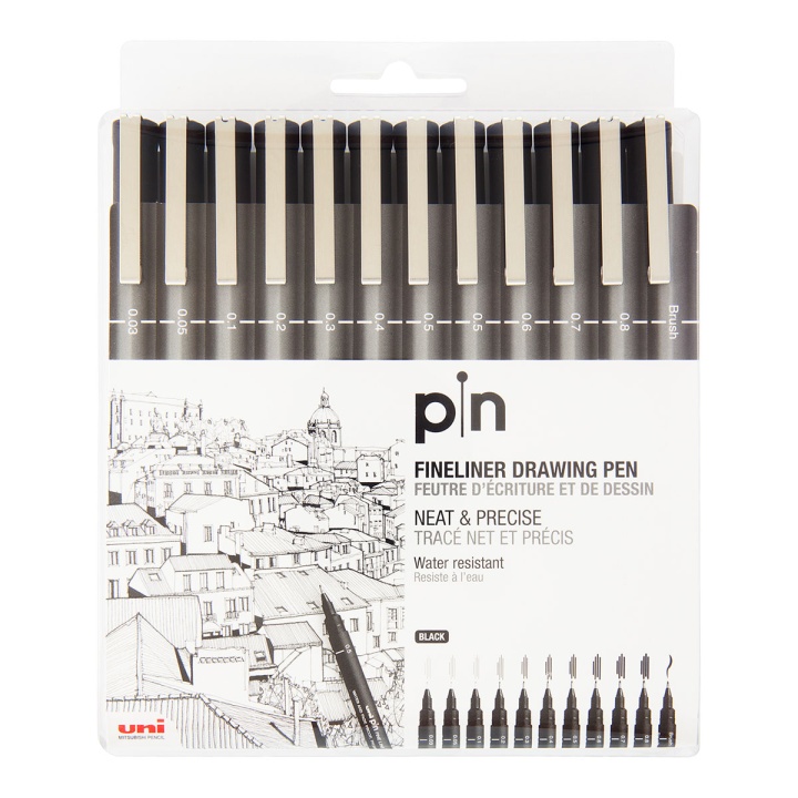Pin Fineliner 12er-Set in der Gruppe Stifte / Schreiben / Fineliner bei Pen Store (110440)