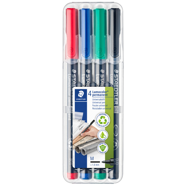 4er-Pack Lumocolor Permanent Medium in der Gruppe Stifte / Etikettierung und Büro / Markierstifte bei Pen Store (110758)