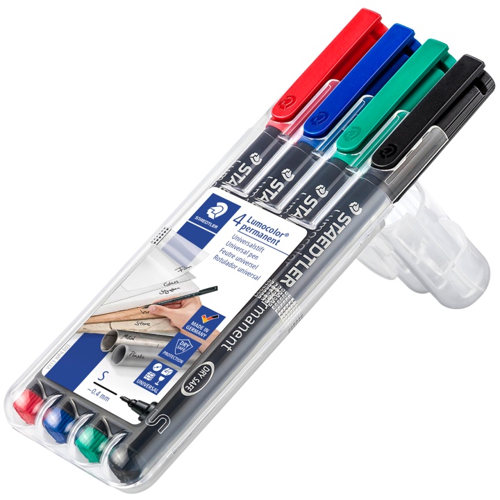 4er-Pack Lumocolor Permanent Superfine in der Gruppe Stifte / Etikettierung und Büro / Markierstifte bei Pen Store (110759)