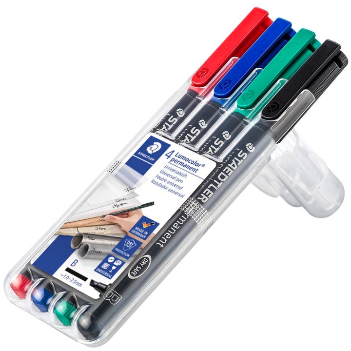 4er-Pack Lumocolor Permanent Broad in der Gruppe Stifte / Etikettierung und Büro / Markierstifte bei Pen Store (110982)