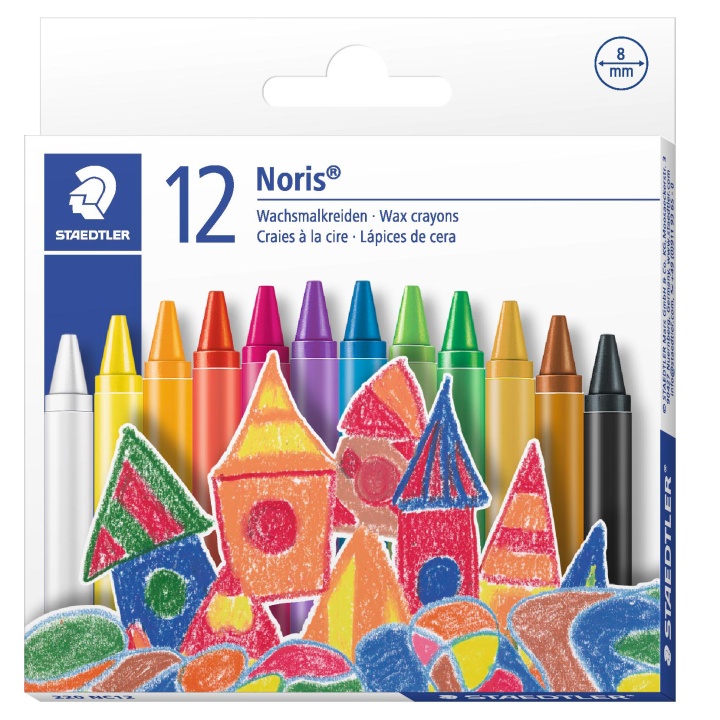Noris Club Wachsmalkreide 12er-Set (ab 3 Jahren) in der Gruppe Kids / Stifte für Kinder / Kreidestiften für Kinder bei Pen Store (111080)