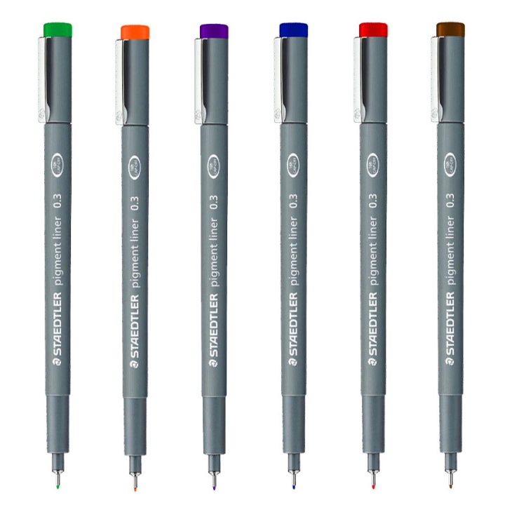 Pigment Liner Color 0.3mm Blue in der Gruppe Stifte / Schreiben / Fineliner bei Pen Store (111209)