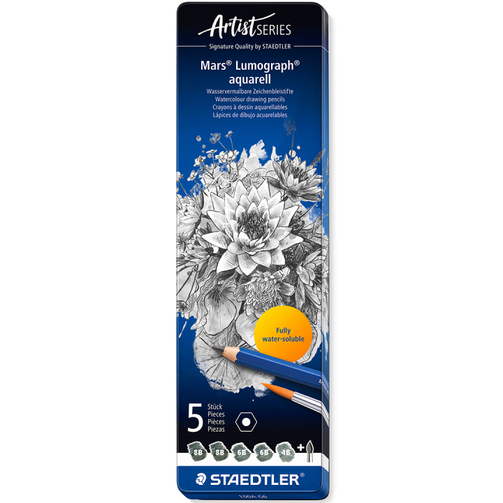 Mars Lumograph Aqua 5er-Pack in der Gruppe Stifte / Künstlerstifte / Aquarellstifte bei Pen Store (111230)