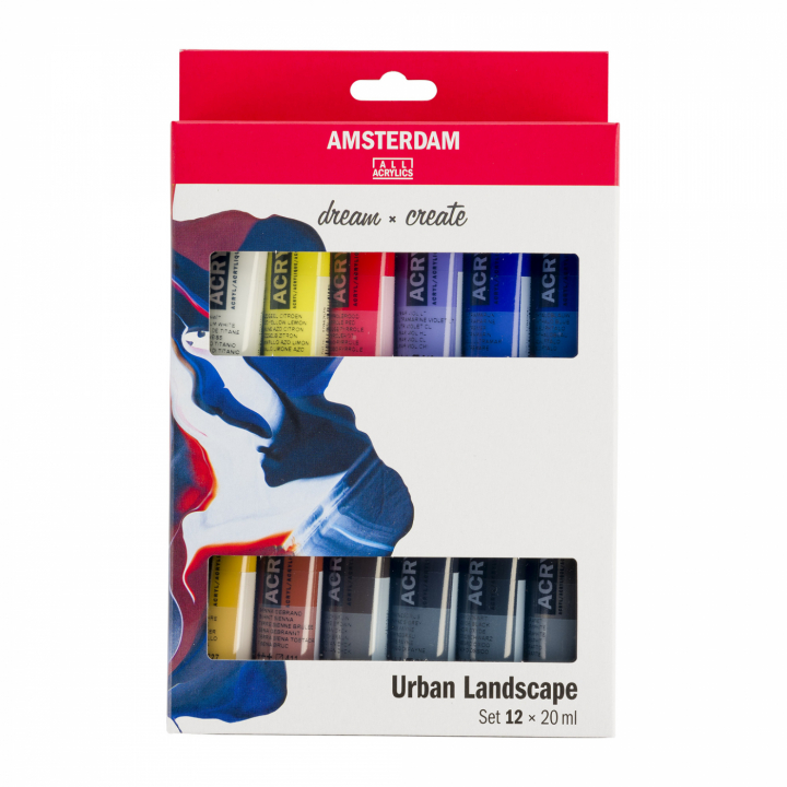 Amsterdam Acrylfarbe Urban Landscape Set 12 × 20 ml in der Gruppe Künstlerbedarf / Künstlerfarben / Acrylfarbe bei Pen Store (111748)