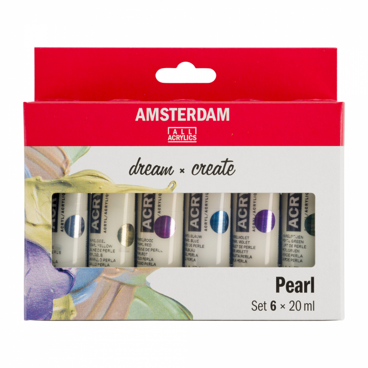 Amsterdam Acrylfarbe Pearl Set 6 x 20 ml in der Gruppe Künstlerbedarf / Künstlerfarben / Acrylfarbe bei Pen Store (111753)