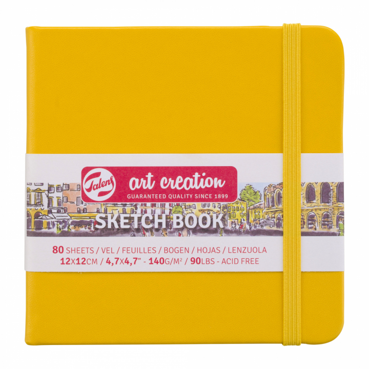 Sketchbook Golden Yellow 12x12 cm in der Gruppe Papier & Blöcke / Künstlerblöcke / Skizzenbücher bei Pen Store (111770)