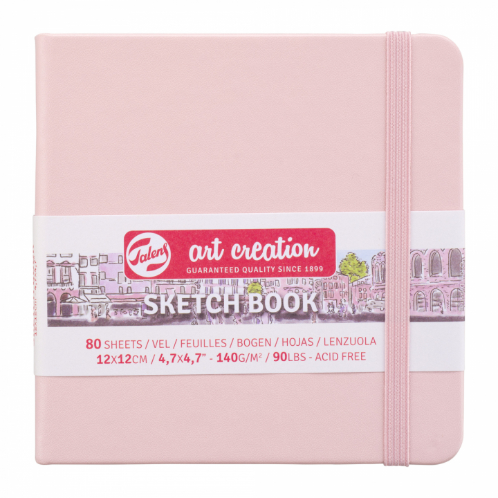 Sketchbook Pastel Pink 12x12 cm in der Gruppe Papier & Blöcke / Künstlerblöcke / Skizzenbücher bei Pen Store (111776)