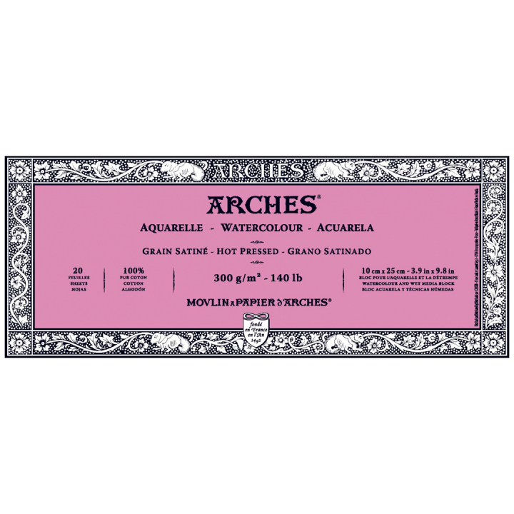 Aquarellblock HP 300g 10x25cm in der Gruppe Papier & Blöcke / Künstlerblöcke / Aquarellpapier bei Pen Store (112537)