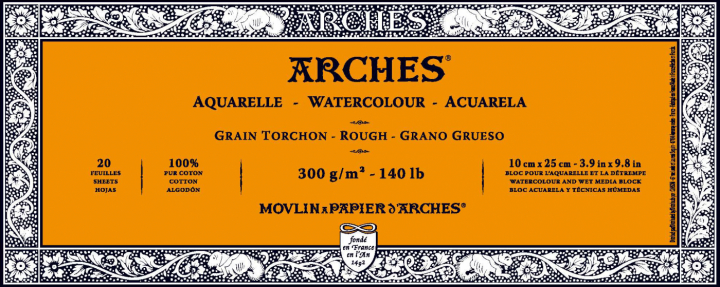 Aquarellblock Rough 300g 10x25cm in der Gruppe Papier & Blöcke / Künstlerblöcke / Aquarellpapier bei Pen Store (112539)