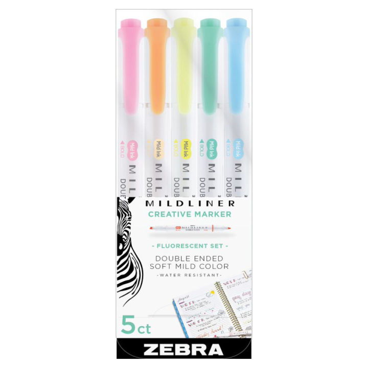 Mildliner 5er-Pack Fluoreszierend in der Gruppe Stifte / Künstlerstifte / Marker bei Pen Store (112551)
