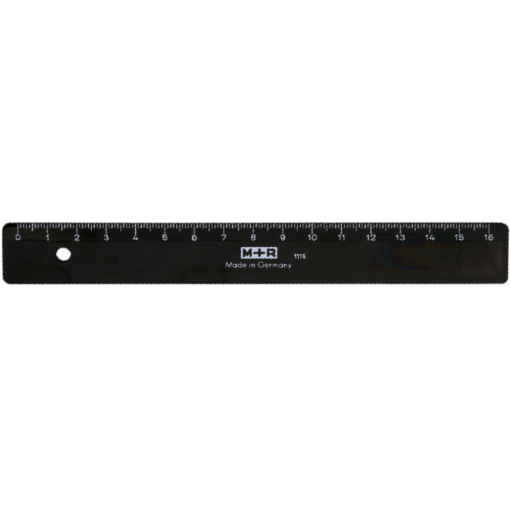 Lineal Kunststoff Schwarz 16 cm in der Gruppe Basteln & Hobby / Hobbyzubehör / Lineale / Kunststofflineal bei Pen Store (112557)