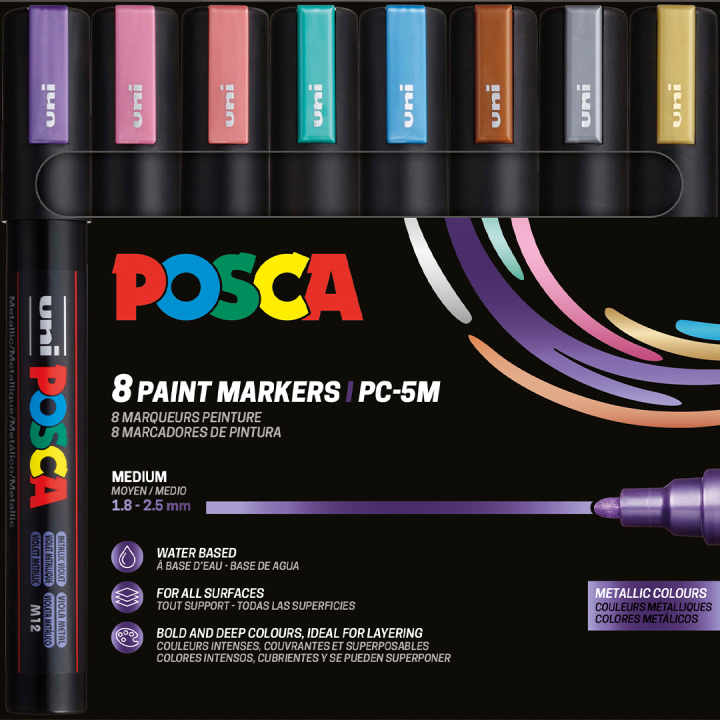 PC-5M Metallic Colours 8er-Set in der Gruppe Stifte / Künstlerstifte / Marker bei Pen Store (112630)