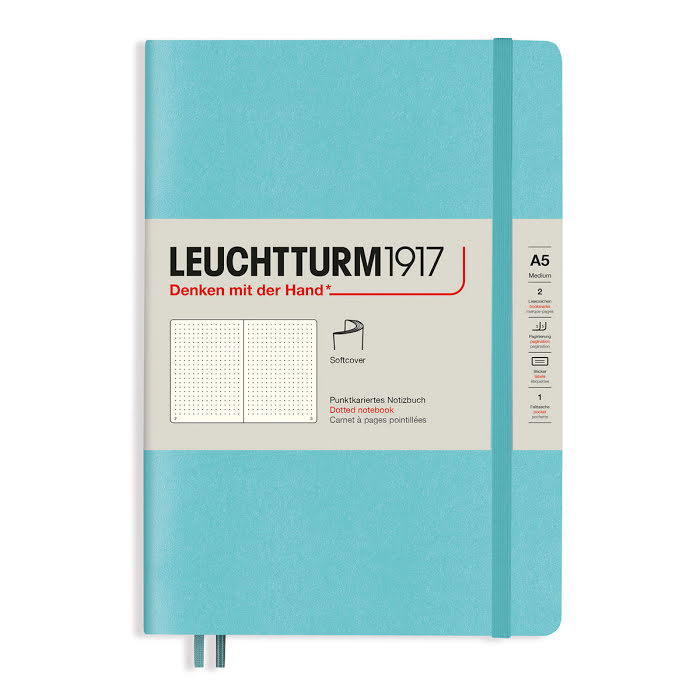 Notizbuch A5 Softcover Aquamarine in der Gruppe Papier & Blöcke / Schreiben und Notizen / Notizbücher bei Pen Store (125471_r)