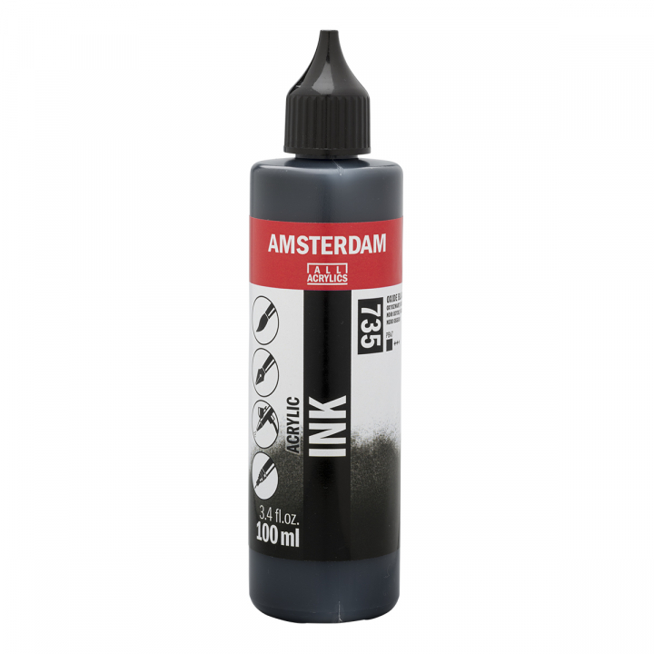 Acryltinte 100 ml Oxide Black in der Gruppe Künstlerbedarf / Künstlerfarben / Acrylfarbe bei Pen Store (125676)