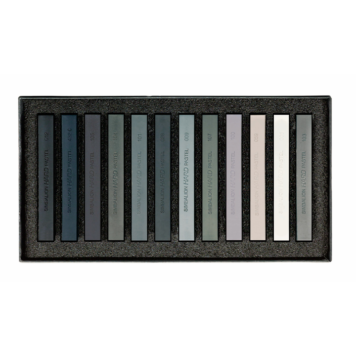 Ölpastellkreide Hart Grey Tones 12er-Set in der Gruppe Künstlerbedarf / Buntstifte und Bleistifte / Pastellkreiden bei Pen Store (125972)