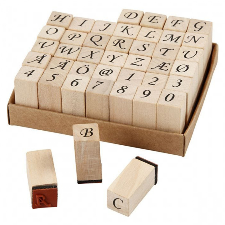 Stempel-Set Buchstaben & Ziffern Kursiv in der Gruppe Basteln & Hobby / Hobbyzubehör / Stempel bei Pen Store (126566)