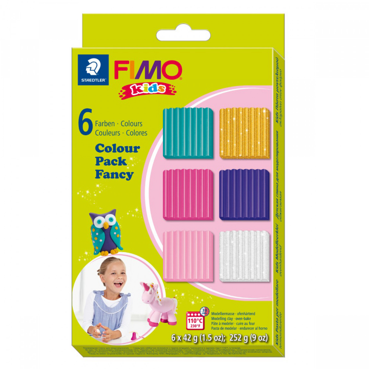 FIMO Kid Modelling Clay 6-pack Light colours in der Gruppe Kids / Basteln für Kinder / Basteln mit Ton bei Pen Store (126645)
