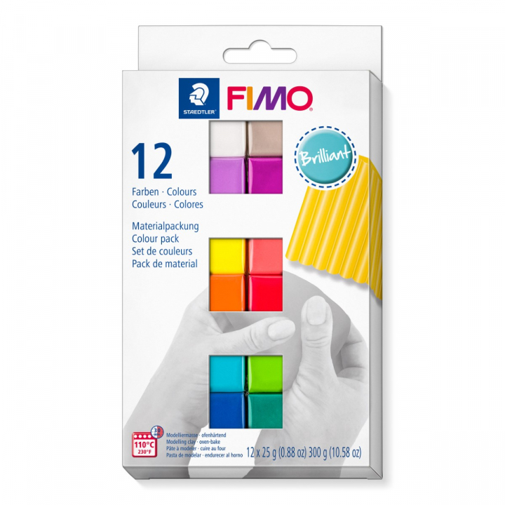 FIMO Soft Modelling Clay 12 x 25 g Brilliant colours in der Gruppe Basteln & Hobby / Basteln / Modellieren bei Pen Store (126650)
