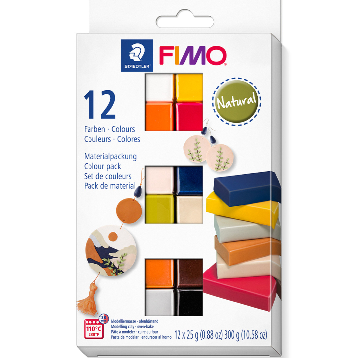 FIMO Soft Modelling Clay 12 x 25 g Natural colours in der Gruppe Basteln & Hobby / Basteln / Modellieren bei Pen Store (126652)