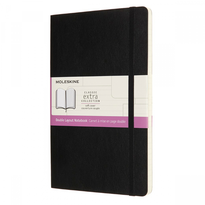 Classic Soft Cover Double Layout XL Black in der Gruppe Papier & Blöcke / Schreiben und Notizen / Notizbücher bei Pen Store (126741)