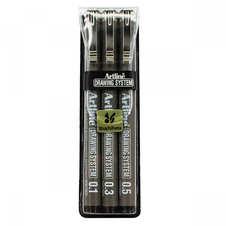 Fineliner Drawing System Black 3-pack in der Gruppe Stifte / Schreiben / Fineliner bei Pen Store (126754)