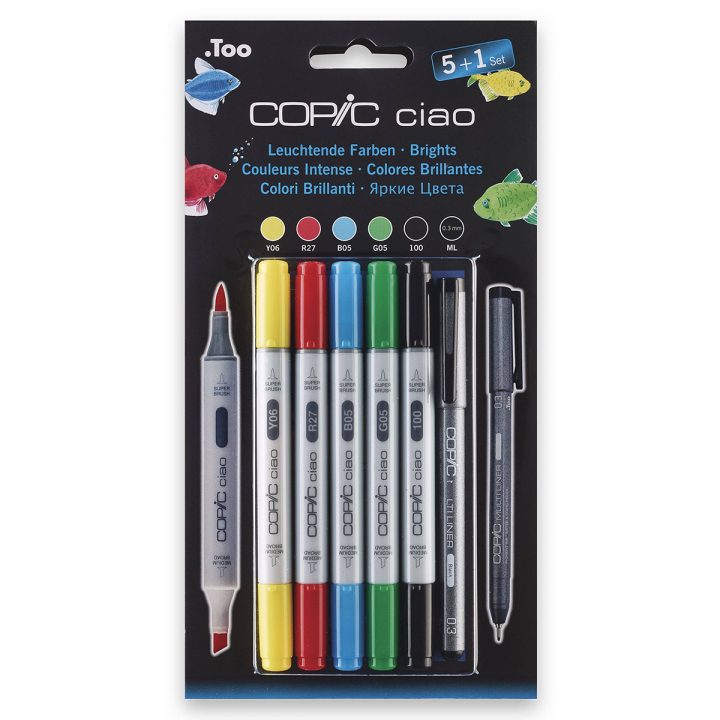 Ciao Set 5+1 Brights in der Gruppe Stifte / Künstlerstifte / Marker bei Pen Store (126812)