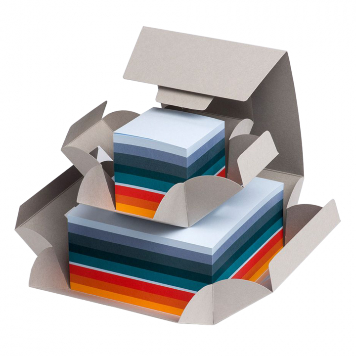 Quadratischer Notizblock Cube Stripes S Sunset in der Gruppe Papier & Blöcke / Schreiben und Notizen / Notizblock und Notizhefte bei Pen Store (127230)