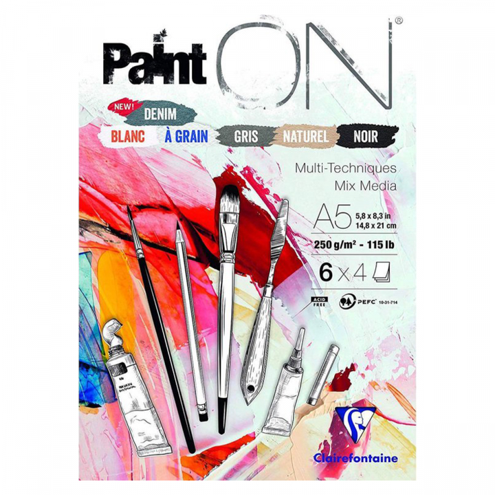 Paint'ON Multi-Techniques Assorted A5 in der Gruppe Papier & Blöcke / Künstlerblöcke / Acrylpapier bei Pen Store (127412)