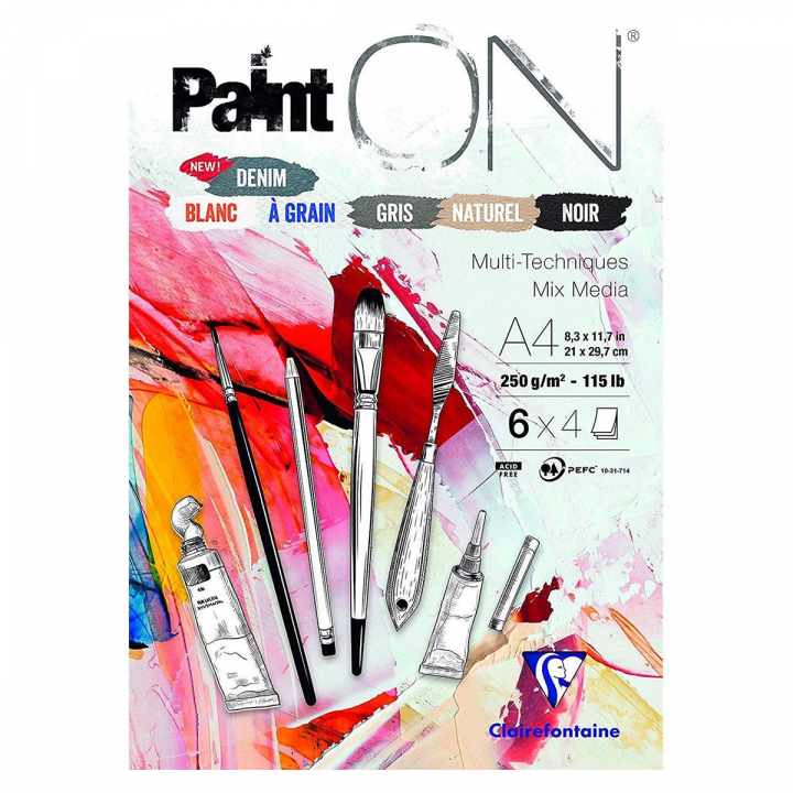 Paint'ON Multi-Techniques Assorted A4 in der Gruppe Papier & Blöcke / Künstlerblöcke / Acrylpapier bei Pen Store (127413)