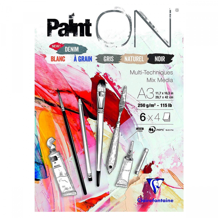 Paint'ON Multi-Techniques Assorted A3 in der Gruppe Papier & Blöcke / Künstlerblöcke / Acrylpapier bei Pen Store (127414)