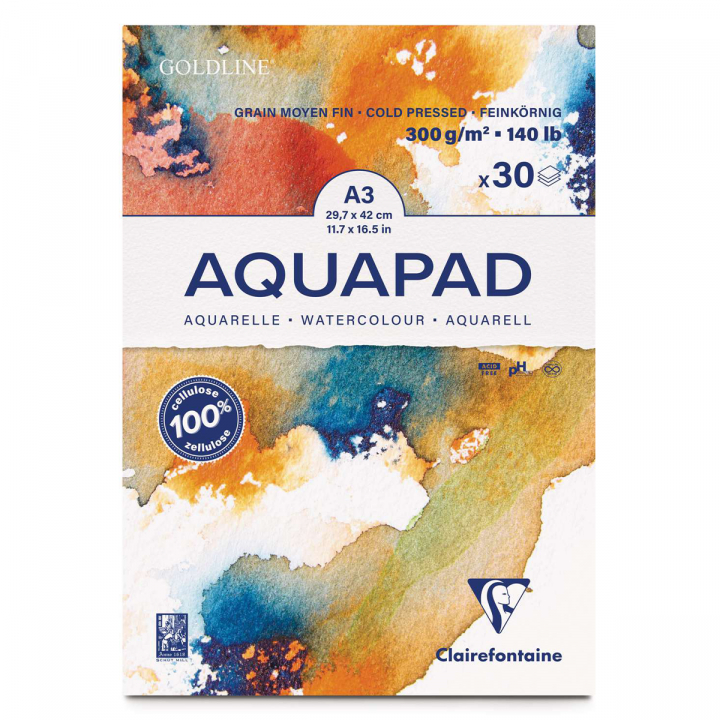 Aquapad 300g A3 in der Gruppe Papier & Blöcke / Künstlerblöcke / Aquarellpapier bei Pen Store (127416)