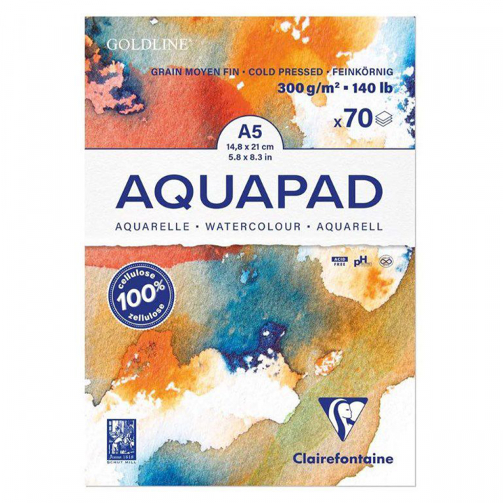 Aquapad 300g A5 in der Gruppe Papier & Blöcke / Künstlerblöcke / Aquarellpapier bei Pen Store (127419)