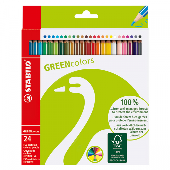 GreenColors Buntstifte 24er-Pack in der Gruppe Stifte / Künstlerstifte / Buntstifte bei Pen Store (127804)