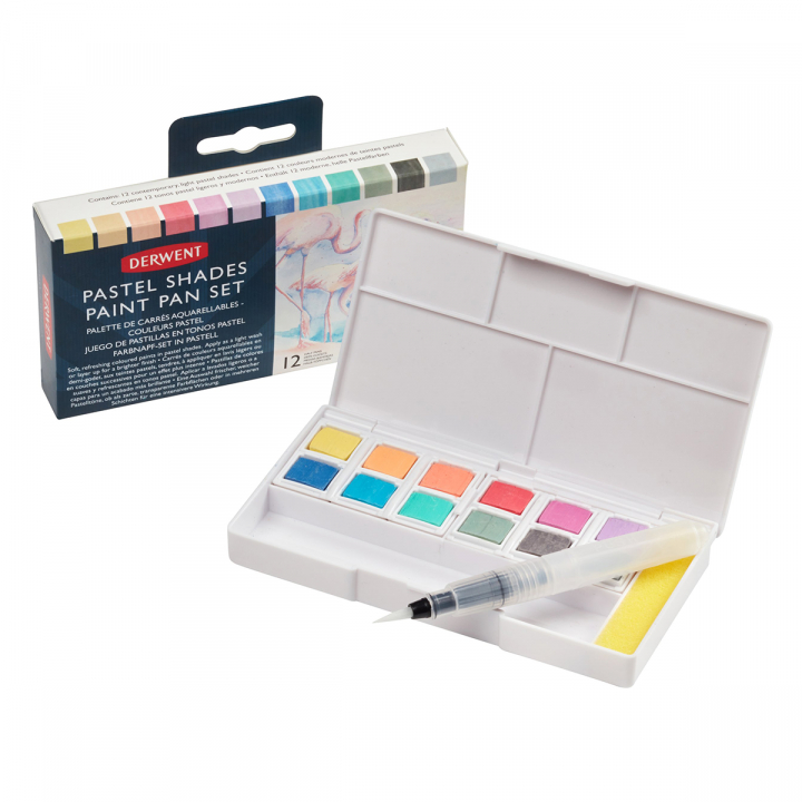 Pastel Shades Paint Pan Set 12 1/2-Näpfe in der Gruppe Künstlerbedarf / Künstlerfarben / Gouache bei Pen Store (128195)
