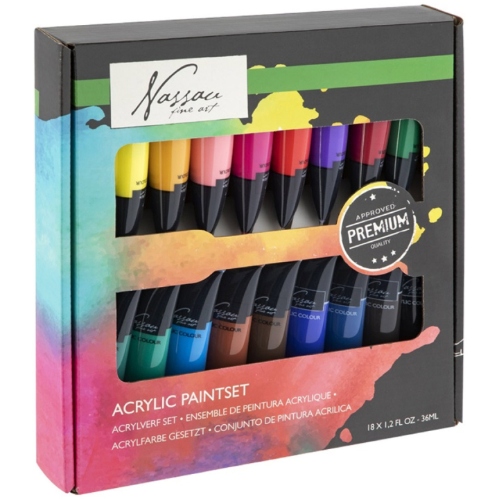 Acrylfarbe 26 ml 18-set in der Gruppe Künstlerbedarf / Künstlerfarben / Acrylfarbe bei Pen Store (128540)