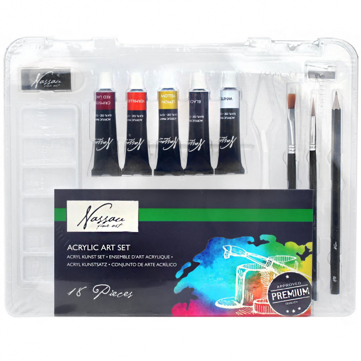 Acrylfarben-Set 18-tlg in der Gruppe Künstlerbedarf / Künstlerfarben / Acrylfarbe bei Pen Store (128541)