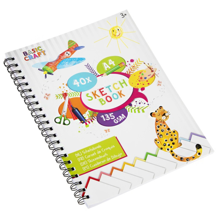 Zeichenblock A4 135g 40 Blatt in der Gruppe Kids / Spaß und Lernen / Zeichenblöcke und Papier für Kinder / Zeichenpapier bei Pen Store (128570)