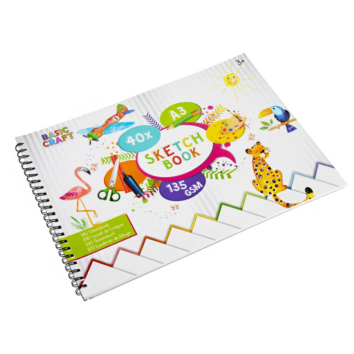 Zeichenblock A3 135g 40 Blatt in der Gruppe Kids / Spaß und Lernen / Zeichenblöcke und Papier für Kinder bei Pen Store (128571)