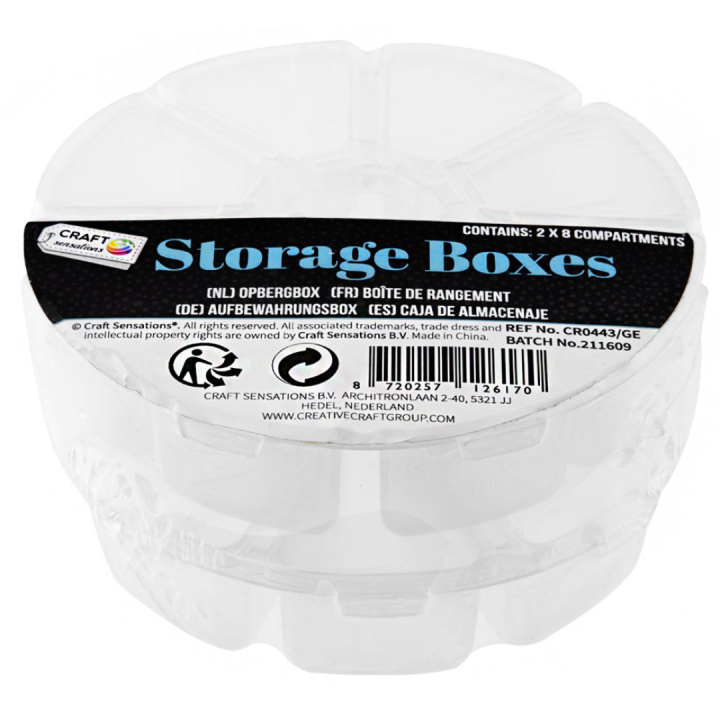 Aufbewahrungsboxen mit Fächern 2 stk in der Gruppe Basteln & Hobby / Organisieren / Aufbewahrungsboxen bei Pen Store (128577)