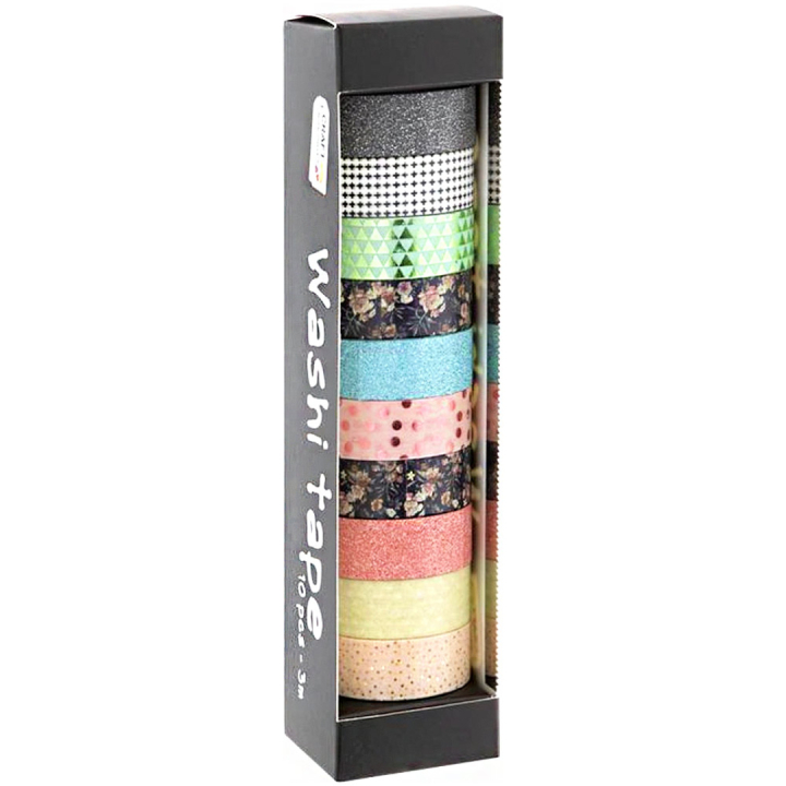 Washi Tape 10 rollen Foil & Glitter #1 in der Gruppe Kids / Spaß und Lernen / Klebeband für Kinder bei Pen Store (128584)